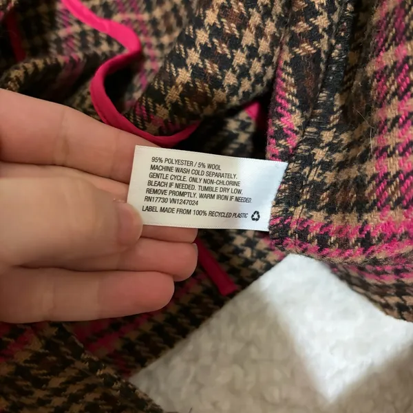 Wild fable XS Plaid Long length Coat with Pink Accents - Image 6