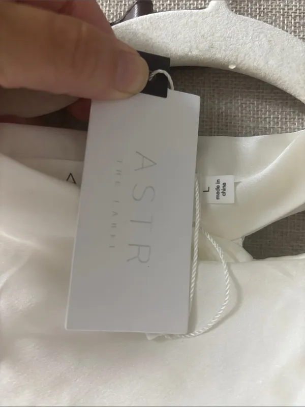 ASTR the Label Jelyn Satin Midi Dress | Ivory | L | NWT - Image 10
