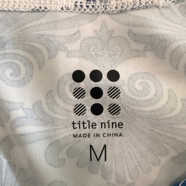 title nine majestic cowl neck dress blue green pattern size medium - Image 3