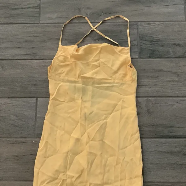 Reformation Silk golden dress - Image 2