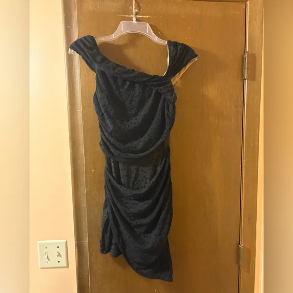 Majorelle Audrina Mini Dress in Black Star Print - Image 3