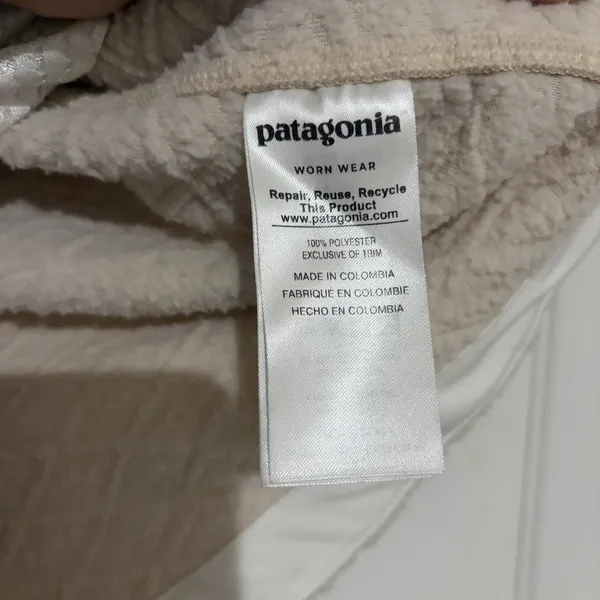 Patagonia W's Diamond Capra Hoody Cream Ivory Size Medium Pullover - Image 5