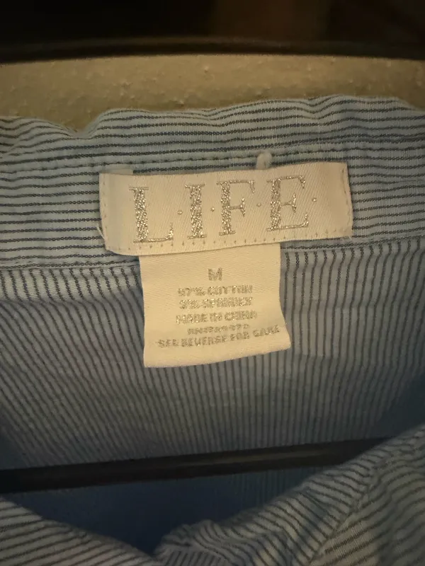 Blue Striped Button - Image 3