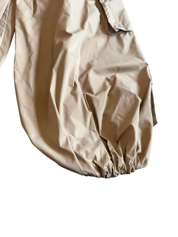 Cynthia Rowley Relaxed Nylon Cargo Pants Tan Khaki Loose Relaxed Fit Size 10 - Image 13