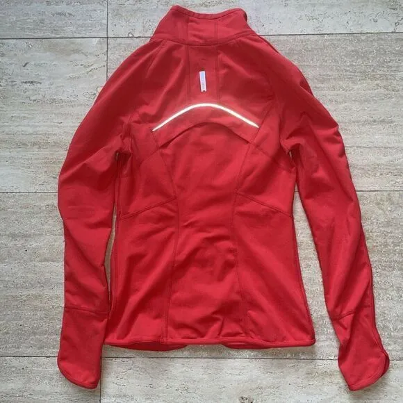 Zella zip jacket pink/coral fitted, Vented‎ Back Activewear,stretchy, Pocket - Image 5