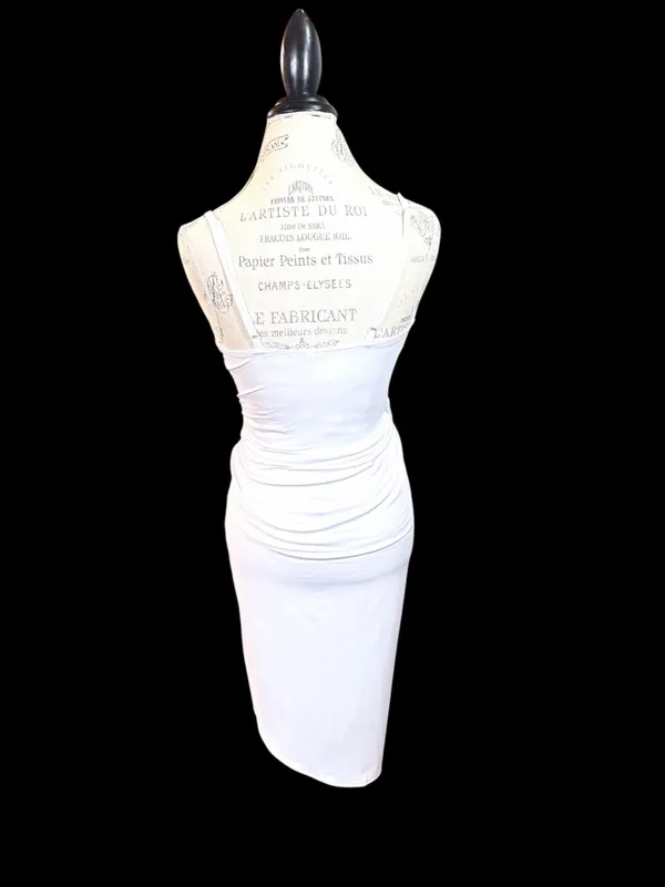 Sleeveless White Wrap-Style Women’s Dress Sz S - Image 3