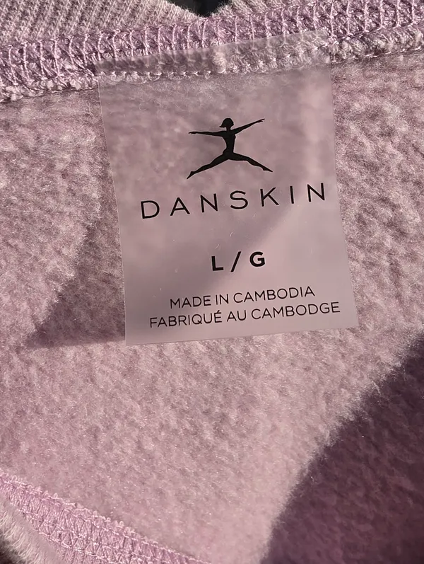 NEW Danskin Lilac Sweatshirt Large - Image 5