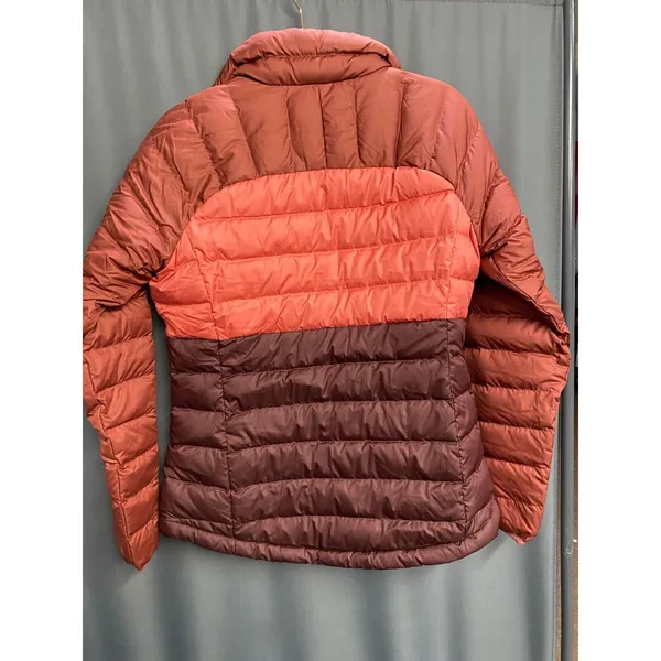 L.L. Bean Puffer Jacket Womens Small Orange Brown Long Sleeve Zip Up Outdoor C6 - Image 6