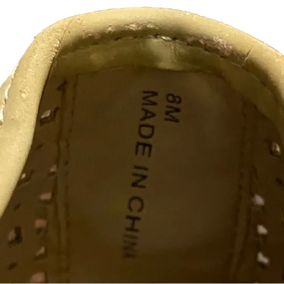 Steve Madden Tan Perforated Slip On Women’s Loafers Size 8 - Image 6
