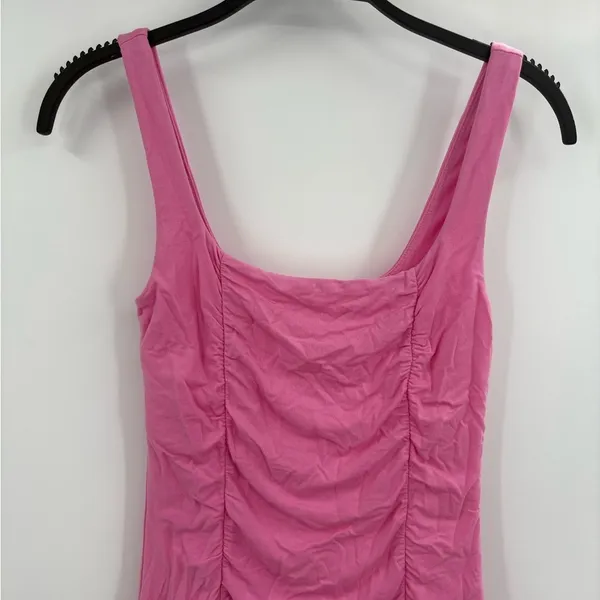 Aritzia Wilfred Pink Mini Ruched Party Rushing Lydia Barbie Dress Size Xs - Image 3