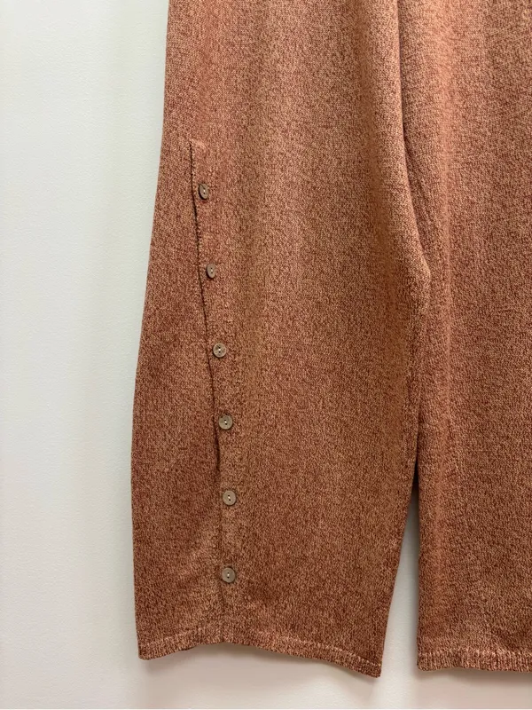 Free People Free-est Button Up Sweater Pants Wide Leg in Chutney Sand L - Image 4