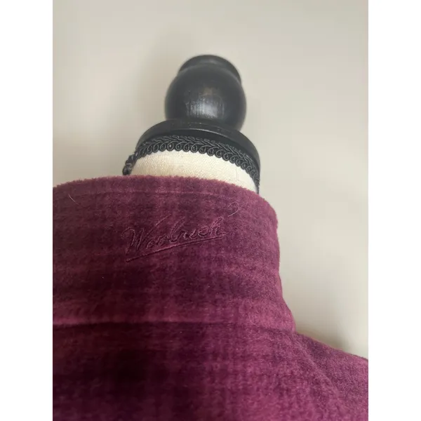 Woolrich women's fleece vest in a purple plaid pattern woman’s large - Image 4