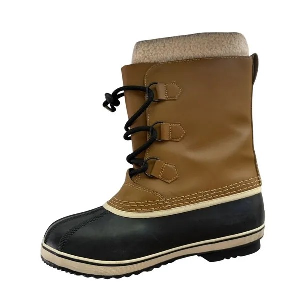 Sorel Pac Boots Ladies Size 7 Tan Rubber Waterproof Rain Winter - Image 5