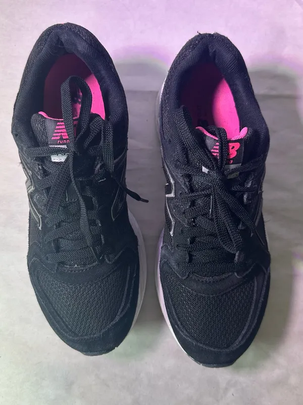 New Balance Black Athletic Sneaker with White Sole - Image 4
