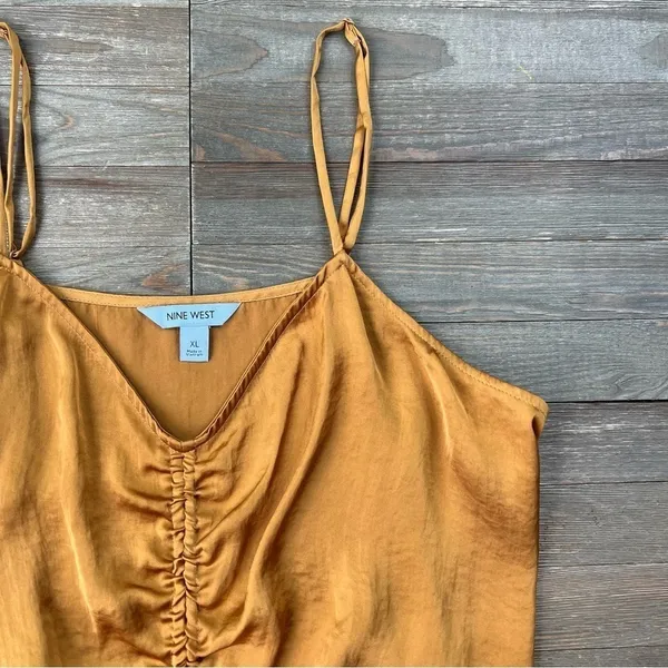 Nine West Ruched Drawstring Front Tank - Image 4