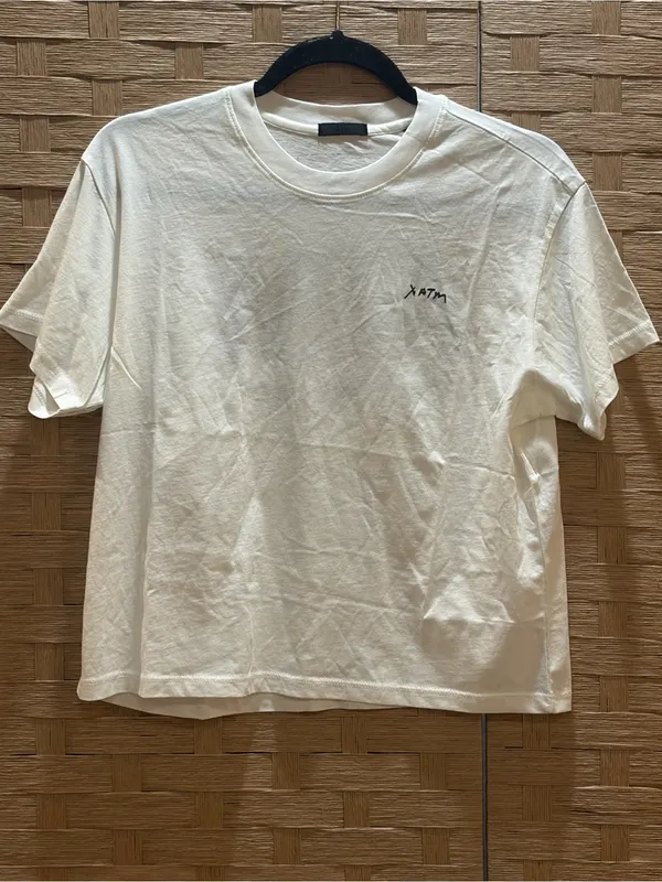 ATM Anthony Thomas Melillo White Boxy Tee Size M EUC Black Size M - Image 7