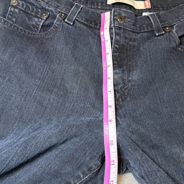 Levis 515 Womens Size 14 Long Bootcut Jeans Dark Wash Stretch Denim Blue Casual - Image 10