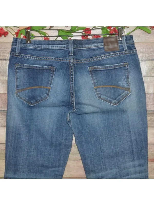 Driftwood Jeans Womens 31 Blue Straight Leg Medium Wash Stretch Premium Denim - Image 8
