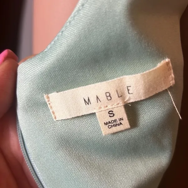 Vibe Mint Green Sleeveless Mini Dress Square Neck Back Zip Size S - Image 5
