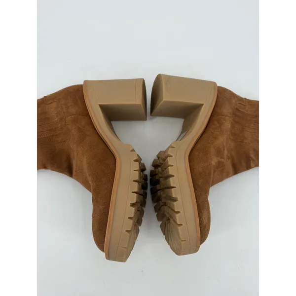 Dolce Vita Caster H2O Boots Womens 9 Brown Suede Waterproof Lug Sole Boho - Image 4