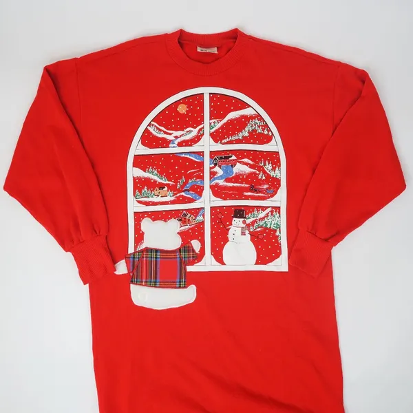 Vintage 80s Bold Spirit Christmas Nightgown - Image 5