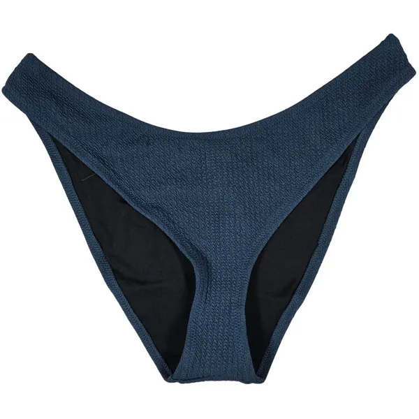 J. Crew Textured curved-waist cheeky bikini bottom in Navy L‎ NWT - Image 2