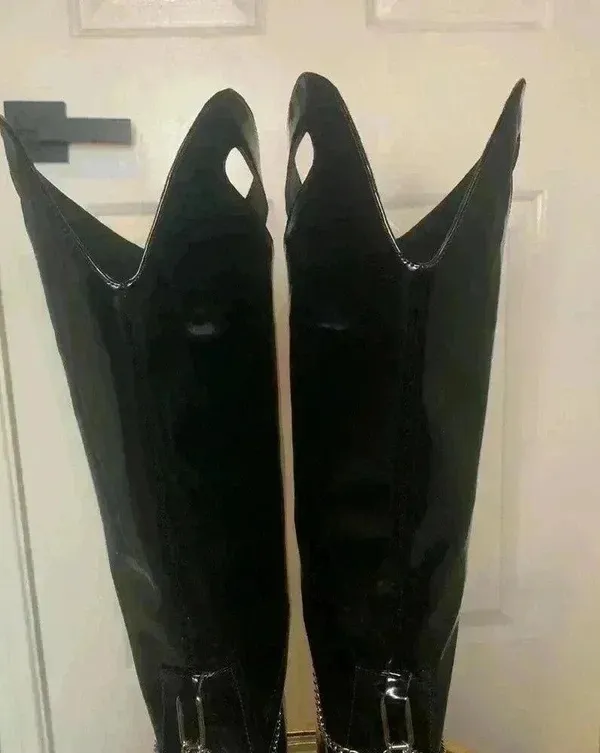 Western cowboy boots. Black Size 8 - Image 3