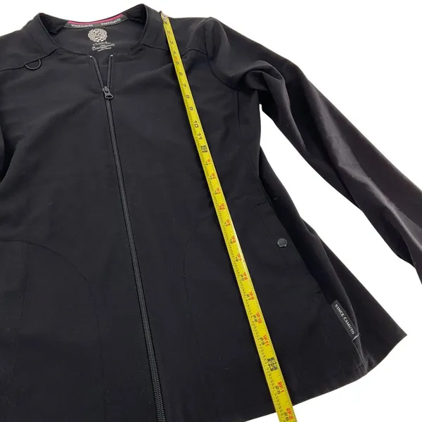Vince Camuto Womens Black Scrub Jacket & Top Set XS Polyester/Spandex Blend - Image 11