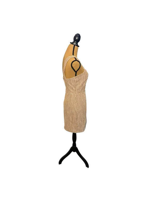 Francesca’s Tweed Mini Dress Womens M Square Neck Preppy Old Money Academia - Image 2