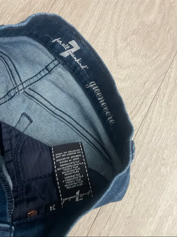 7 For All Mankind Dark Blue Skinny Jeans - Image 2