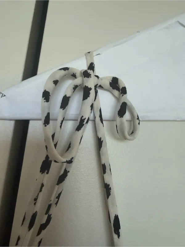 Francesca's Cream and Black Polka Dot Tie-Shoulder Sundress - Image 10