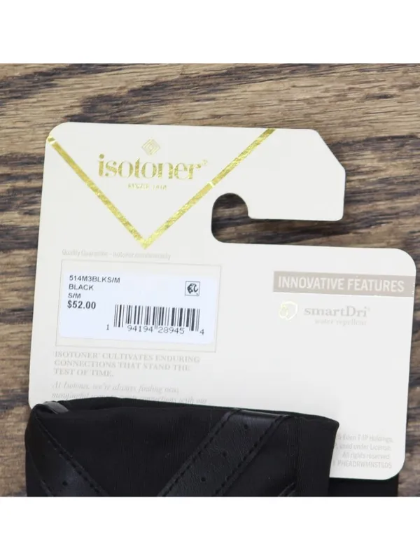 NWT Isotoner Signature Womens Water-Repellent Heritage Chevron Gloves Black S/M - Image 5