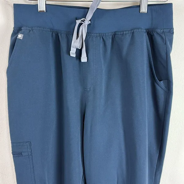 Figs Navy Blue Scrub Top & Pant Set Size XL Top & Large Bottom - Image 7