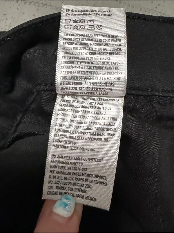 American Eagle Next Level Stretch High Rise Button Fly Distressed Skinny Jeans 8 - Image 7