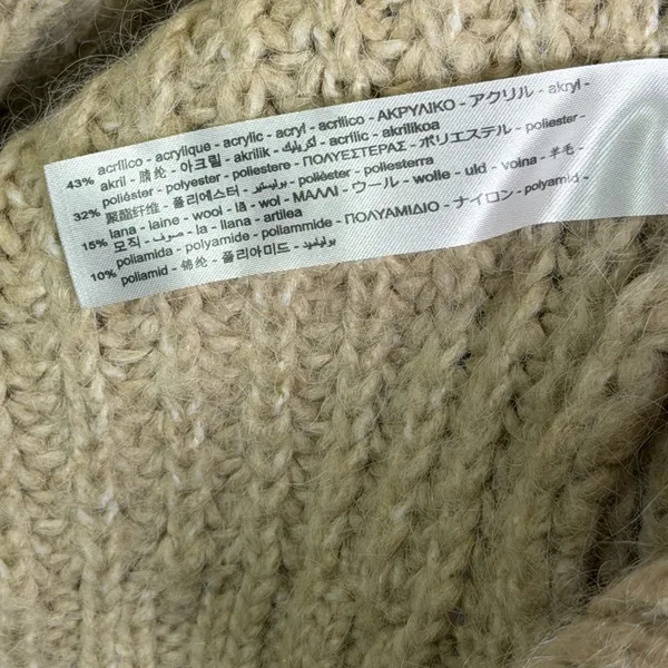 Zara Women’s Chunky Knit Wool Blend Longline Cardigan Sweater Oversized Sz S - Image 4