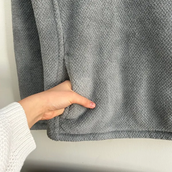 Patagonia‎ Re-Tool Snap-T Fleece Pullover Gray Coral Pink Polartec Womens Large - Image 5