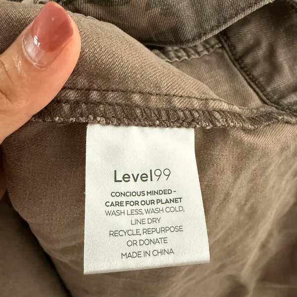 Level99 Gina Utility Shacket in a camouflage print Gray - Image 4