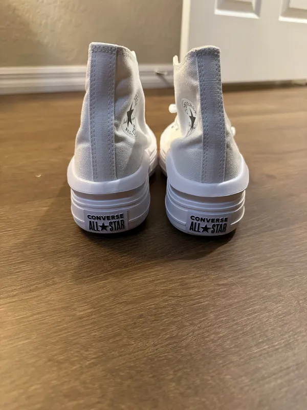 White High-Top Platform Converse - Image 3