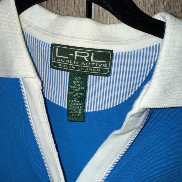 Lauren Ralph Lauren Active Sleeveless Polo Dress S Blue White Tennis Preppy - Image 2