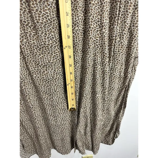 VICI Leopard Print Maxi‎ Shirt Dress Large Long Sleeve Button Up Duster Boho Mod - Image 5