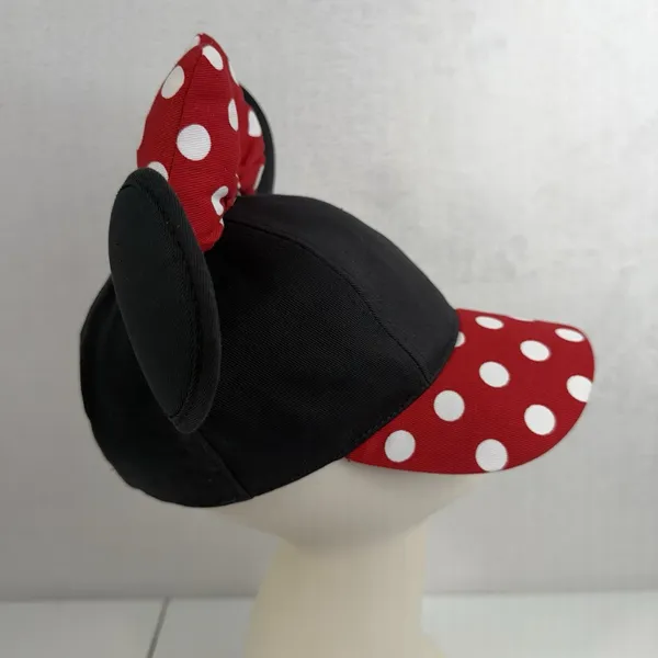 Walt‎ Disney World Parks Adult Baseball Hat Cap Minnie Mouse Ears Bow Polka Dot - Image 6