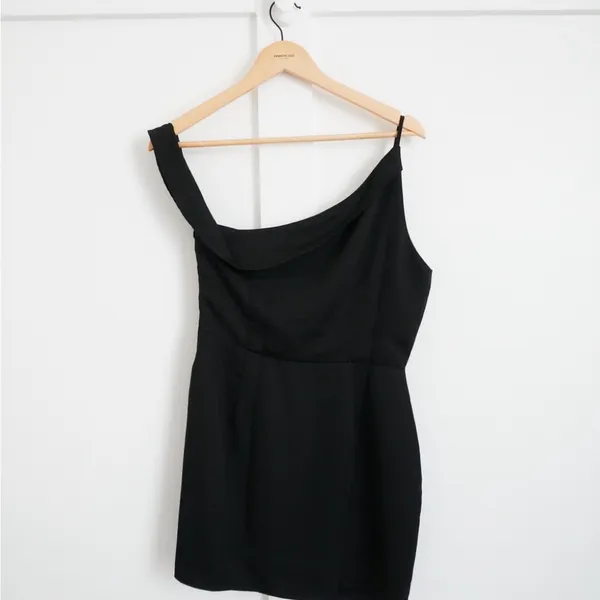Revolve Superdown Black One Shoulder Mini Dress - Image 3