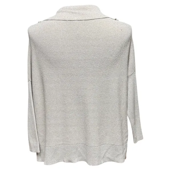 Tommy Bahama Dolman Sleeve Side Slit Half Zip Sweater Gold Sparkle XXS - Image 4