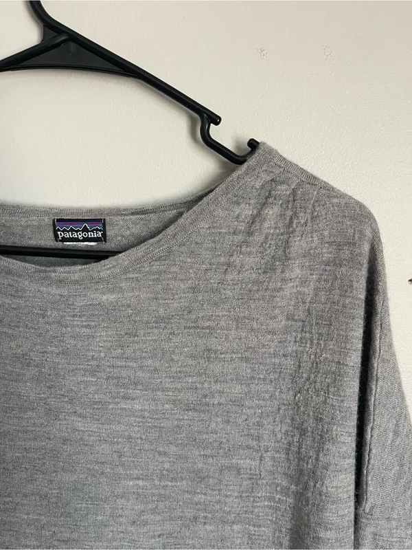 PATAGONIA | Heather Gray Wool Knit Dress Sz XL - Image 5