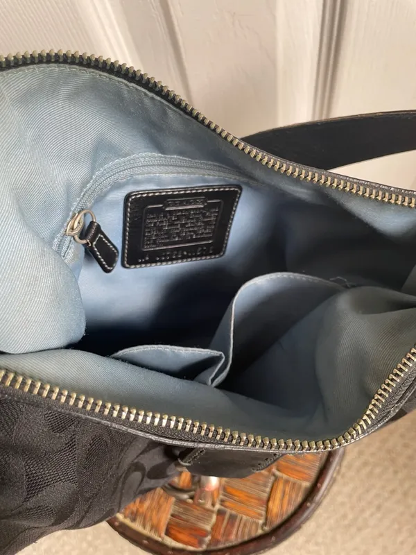 Coach Black Signature Hobo Boho Preppy Shoulder Bag - Image 5