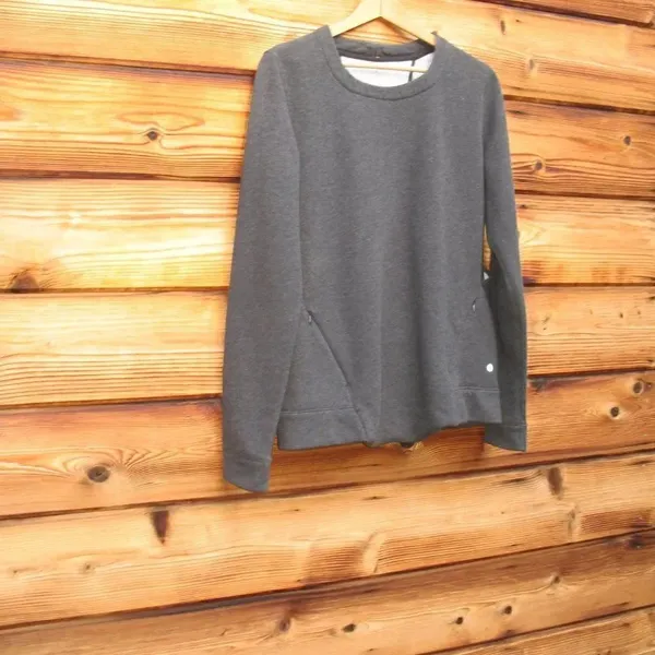 Lululemon Heathered Black Pullover Sweatshirt Top - Image 5