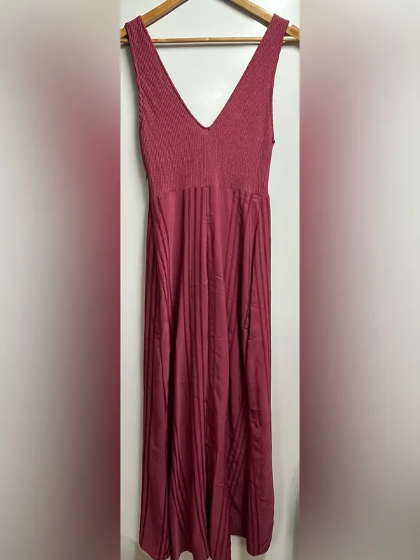NEW Zara red ruffle maxi sleeveless Dress size medium - Image 7
