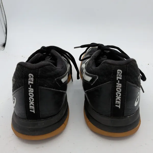 Asics Gel-Rocket 9 Womens‎ 8.5 Black White Gum Indoor Court Shoes 1072A034 - Image 5