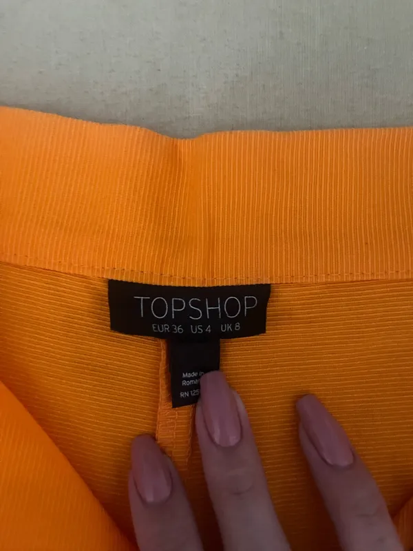 Topshop Orange high waisted shorts - Image 2