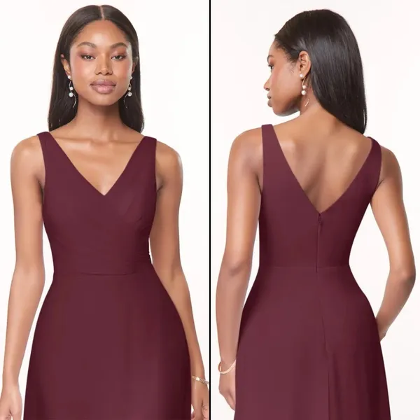 NWT Azazie Nala Cabernet Bridesmaid Dress Cocktail Gown Wedding Guest Burgundy - Image 3